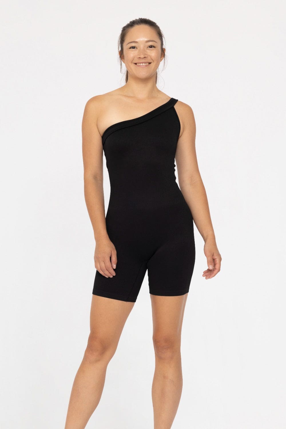 One - Shoulder Sculpt Active Romper - LEGDAY EVERYDAY
