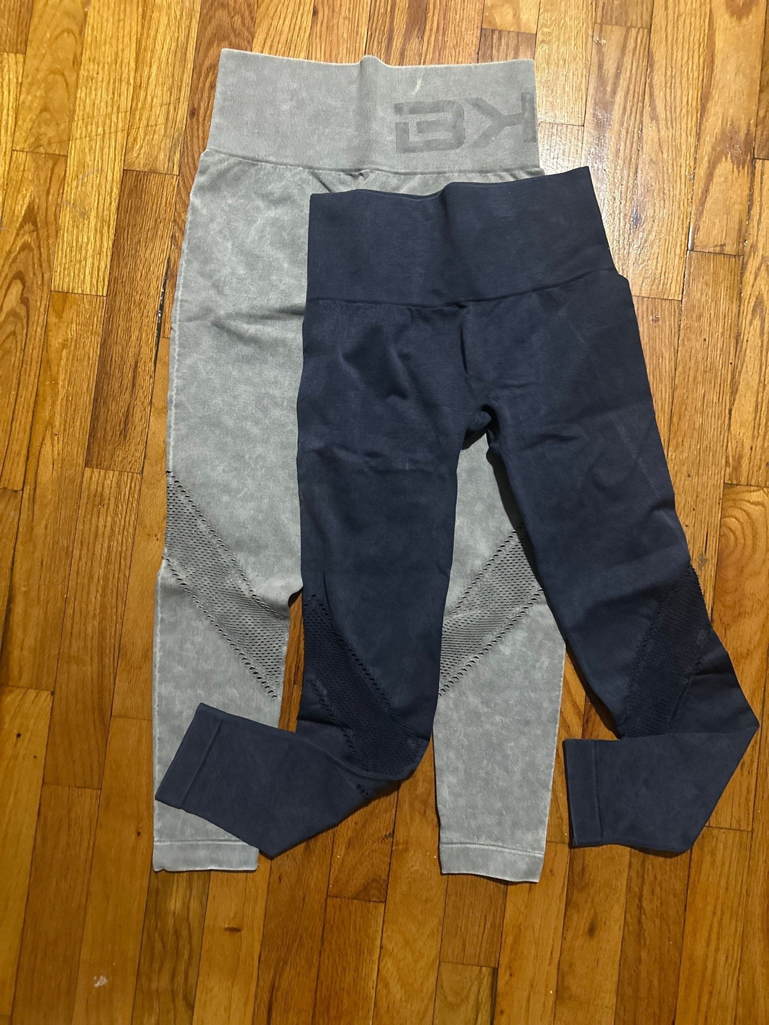Seamless Mineral Wash Perforated Sides Highwaist Leggings - LEGDAY EVERYDAY