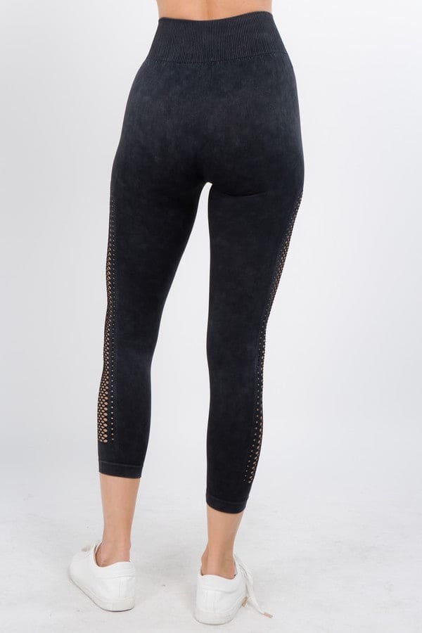 Vintage Side Mesh Capri Leggings - LEGDAY EVERYDAY