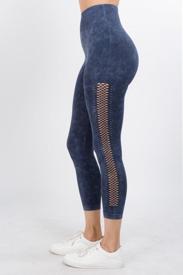Vintage Side Mesh Capri Leggings - LEGDAY EVERYDAY