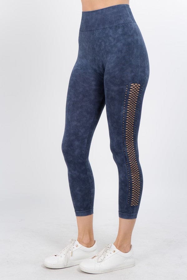 Vintage Side Mesh Capri Leggings - LEGDAY EVERYDAY