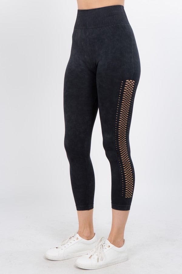 Vintage Side Mesh Capri Leggings - LEGDAY EVERYDAY
