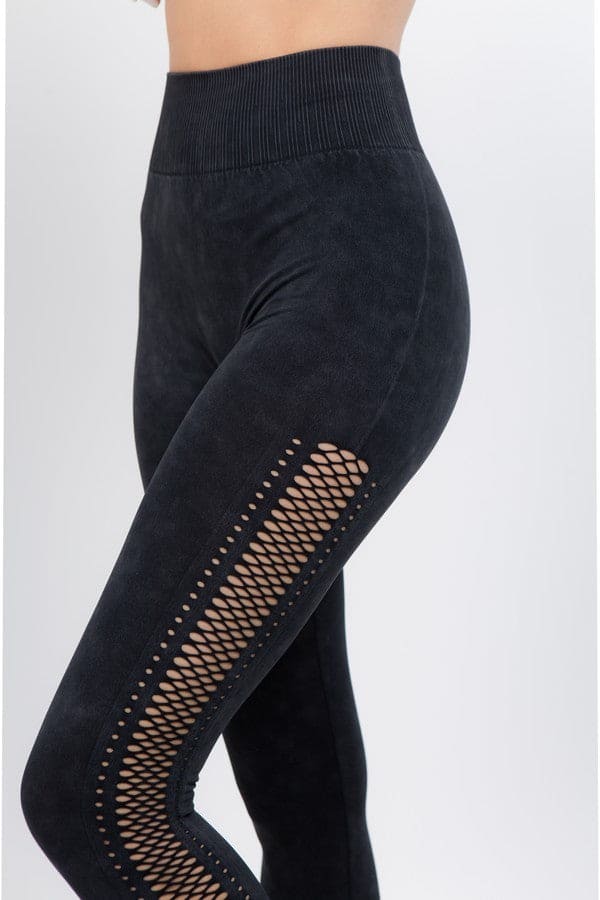 Vintage Side Mesh Capri Leggings - LEGDAY EVERYDAY