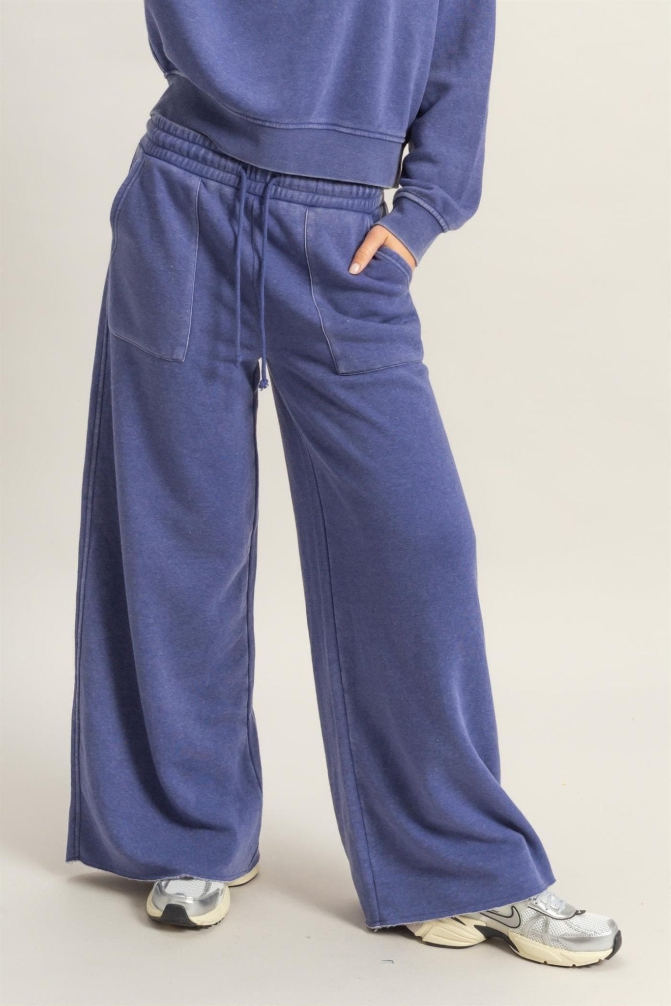 Wide Leg Drawstring Sweatpants - LEGDAY EVERYDAY