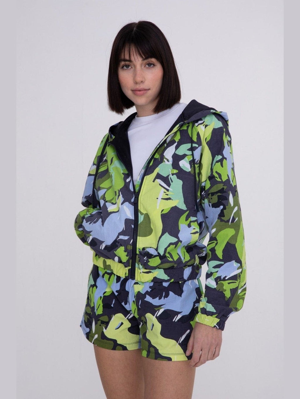 Bold Tropical Print Active Jacket - LEGDAY EVERYDAY