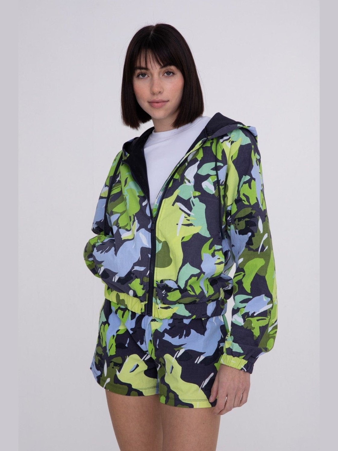 Bold Tropical Print Active Jacket - LEGDAY EVERYDAY