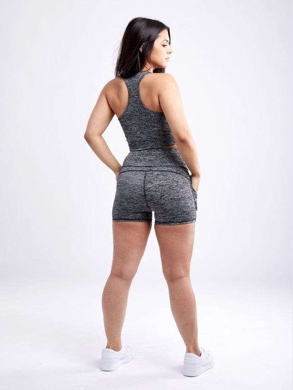 High - Waisted Athletic Shorts with Side Pockets - LEGDAY EVERYDAY