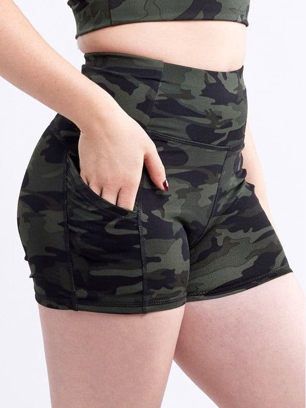 High - Waisted Athletic Shorts with Side Pockets - LEGDAY EVERYDAY