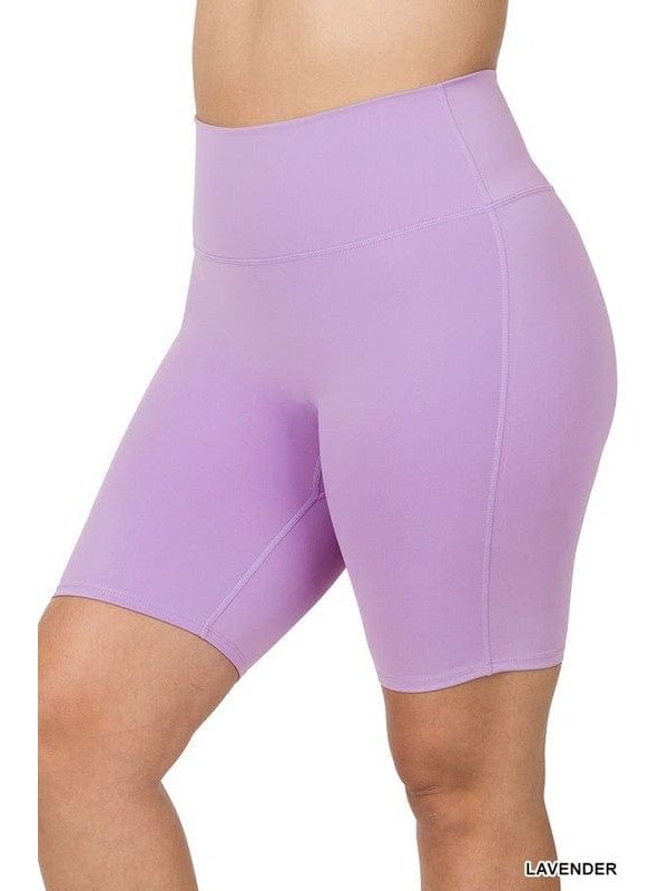 PLUS ATHLETIC HIGH RISE BIKER SHORTS - LEGDAY EVERYDAY