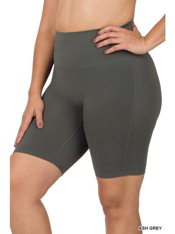 PLUS ATHLETIC HIGH RISE BIKER SHORTS - LEGDAY EVERYDAY