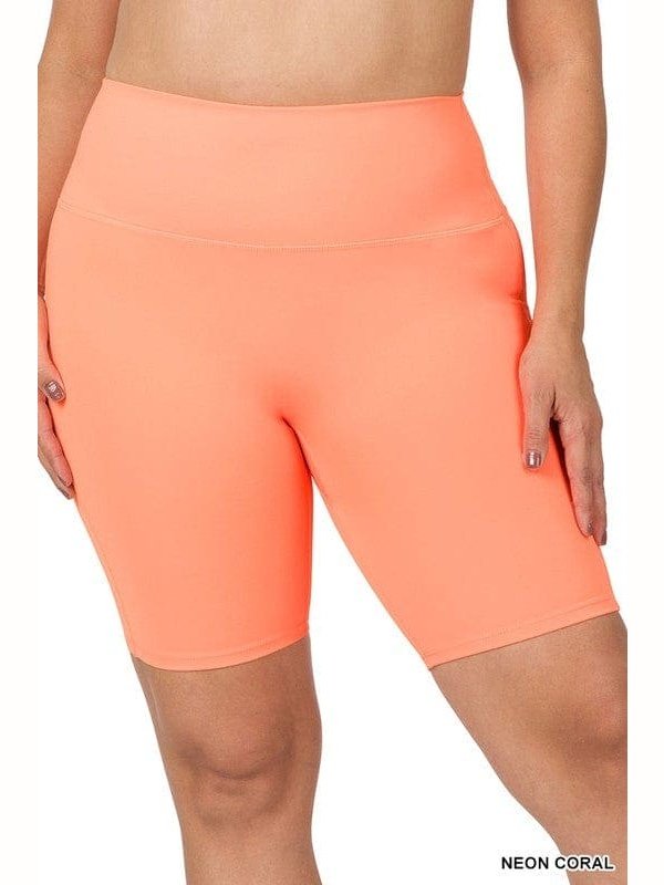 PLUS ATHLETIC HIGH RISE BIKER SHORTS - LEGDAY EVERYDAY