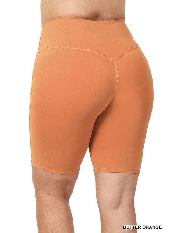 PLUS ATHLETIC HIGH RISE BIKER SHORTS - LEGDAY EVERYDAY