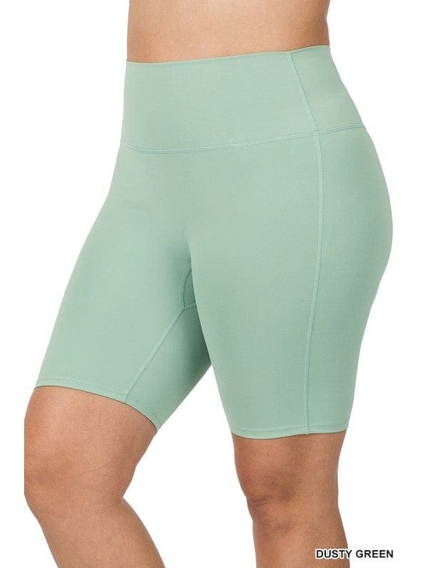 PLUS ATHLETIC HIGH RISE BIKER SHORTS - LEGDAY EVERYDAY