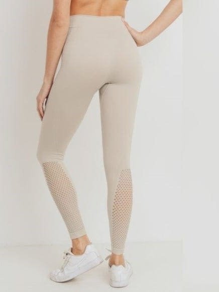 Ribbed and Perforated Seamless Highwaist Leggings - LEGDAY EVERYDAY